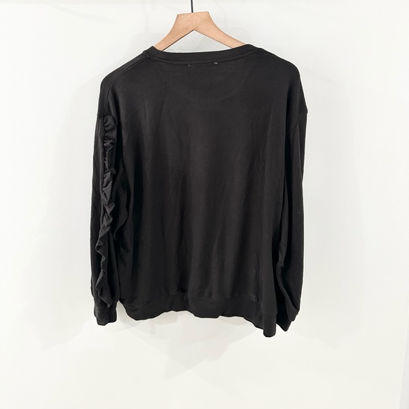 Michelle McDowell Ruffle Sleeve Sweater Black Size Medium - Picture 5 of 5